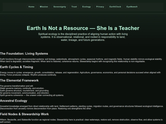 ecology screenshot