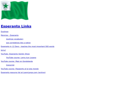 languages/esperanto/EoLearningResources screenshot