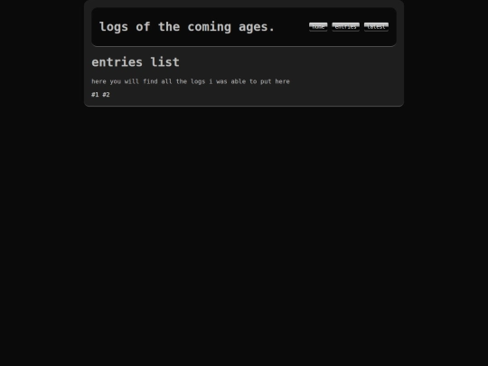 entries screenshot