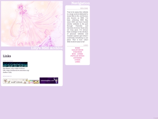 links screenshot