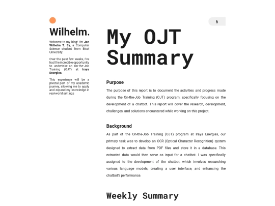 summary screenshot