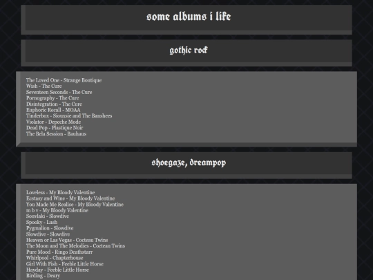 albums screenshot