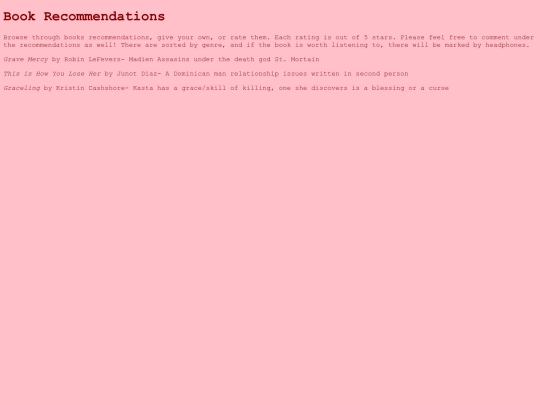 Bookrecommendation screenshot