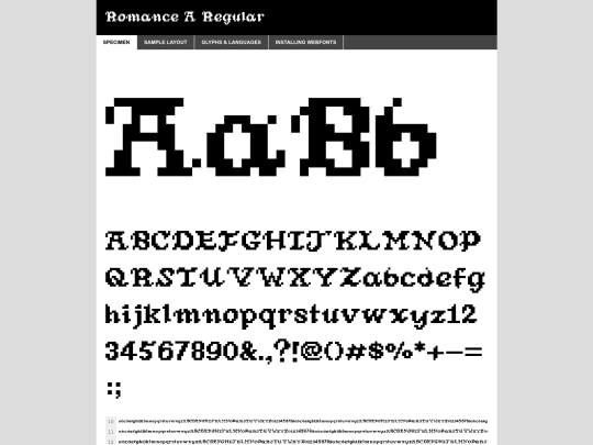 Font_romance/romancea-demo screenshot