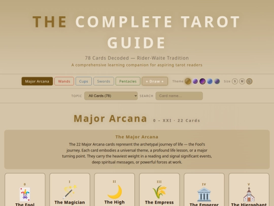 tarot screenshot