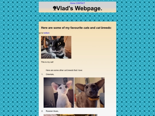 cats/Menu screenshot