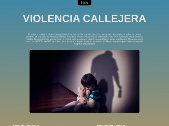 Sitio web_ Violencia/infantinl screenshot