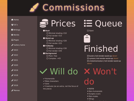 art/commissions screenshot