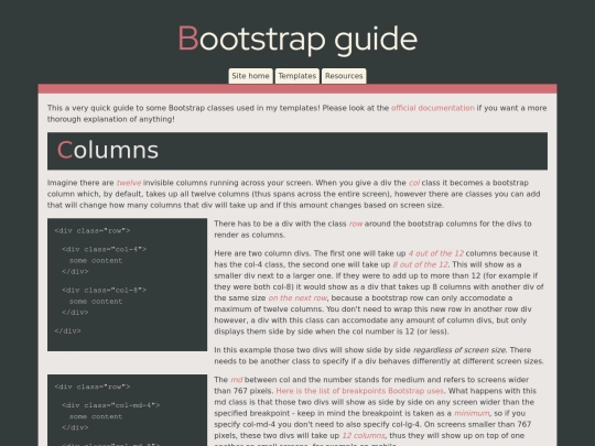 misc/bootstrapguide screenshot
