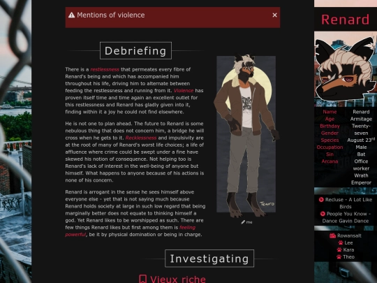 ocs/rs/renard screenshot