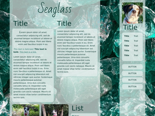 templates/seaglass screenshot