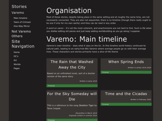 writings screenshot