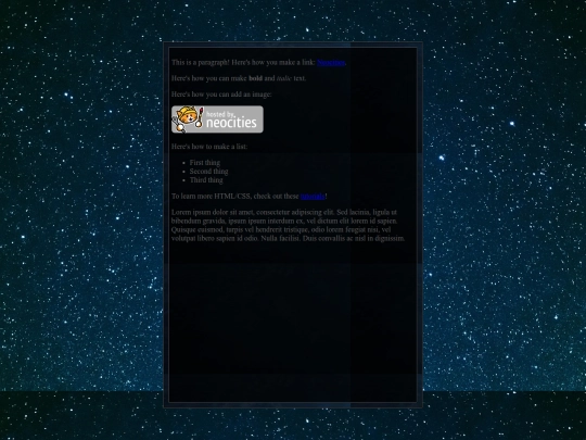 Blog screenshot