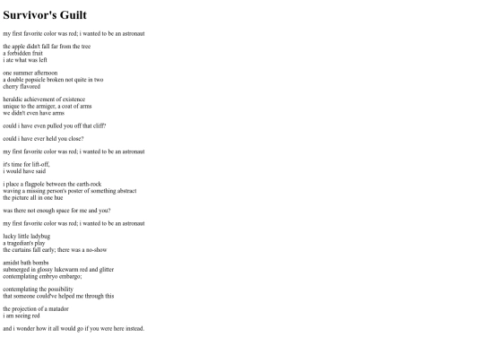 poet/survivorsguilt screenshot