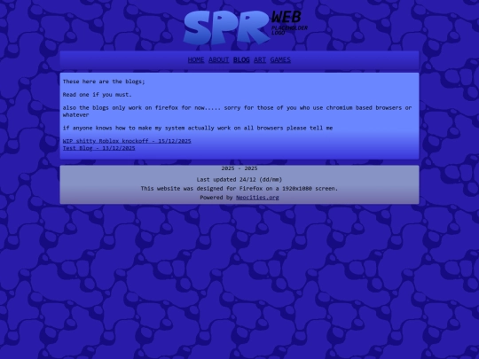 blog screenshot