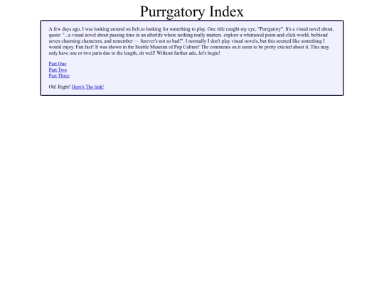 Letsplays/purrgatory/purrgatory index screenshot