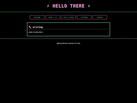 writing screenshot