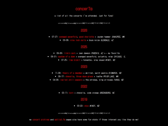 music/concerts screenshot