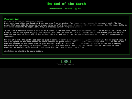evacuation screenshot