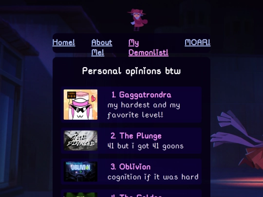 demonlist screenshot