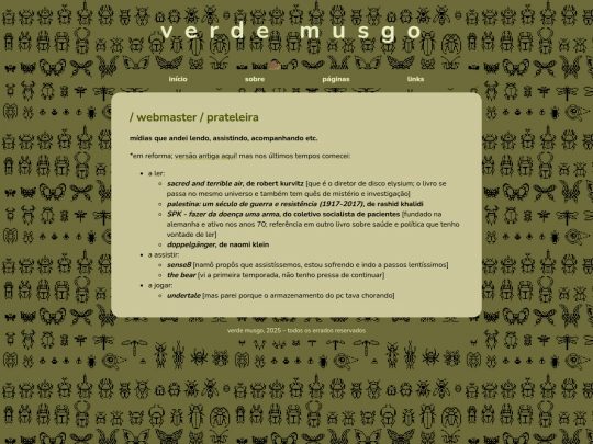 webmaster/prateleira screenshot