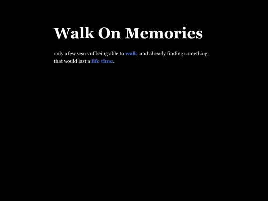 Walk On Memories screenshot