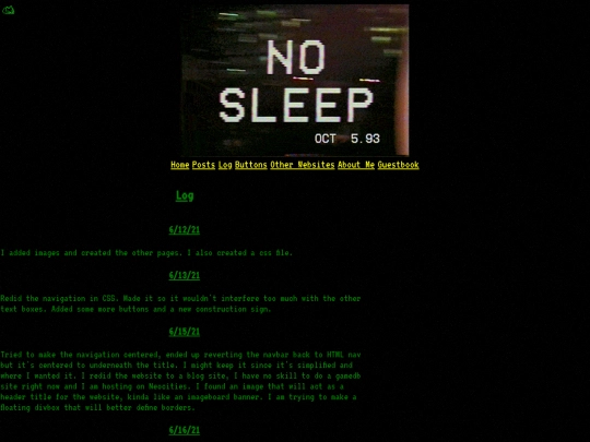 log screenshot