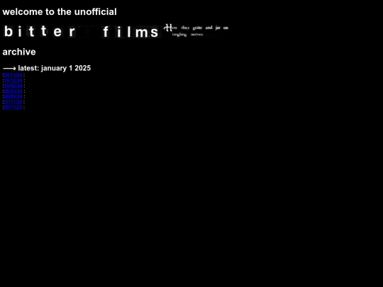 personal/webarchivin'/bitterfilms/webshots screenshot