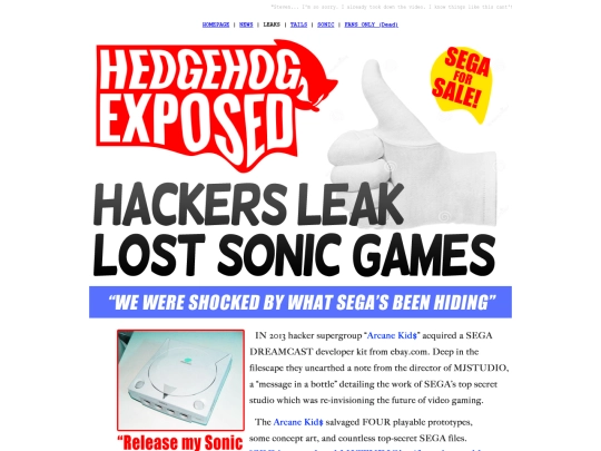 personal/webarchivin'/hedgehog.exposed screenshot