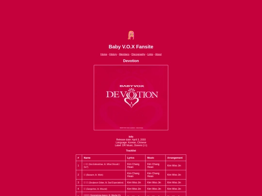 discography/devotion screenshot