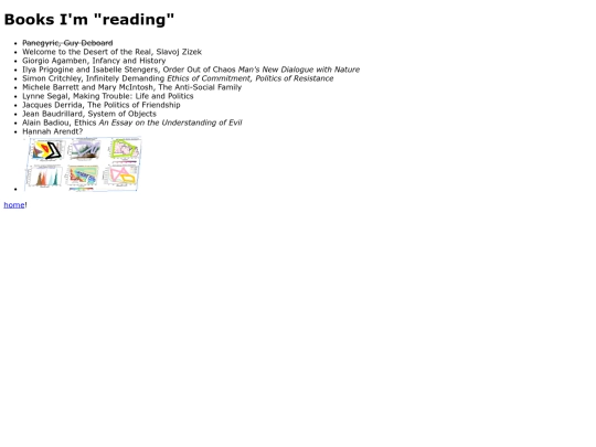 readings screenshot