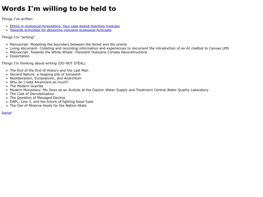 writinglist screenshot