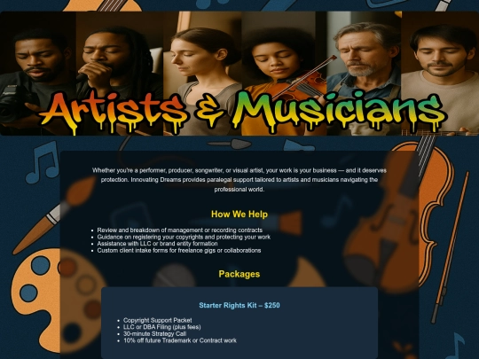 artists screenshot