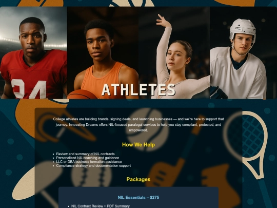 athletes screenshot