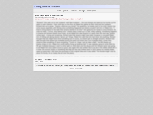 writing screenshot