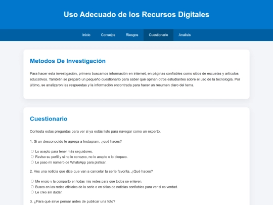 cuestionario screenshot