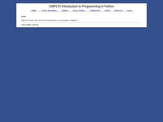 CMP210/errata screenshot