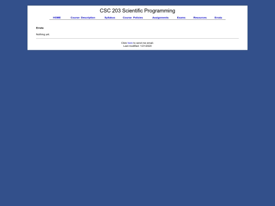 CSC203/errata screenshot