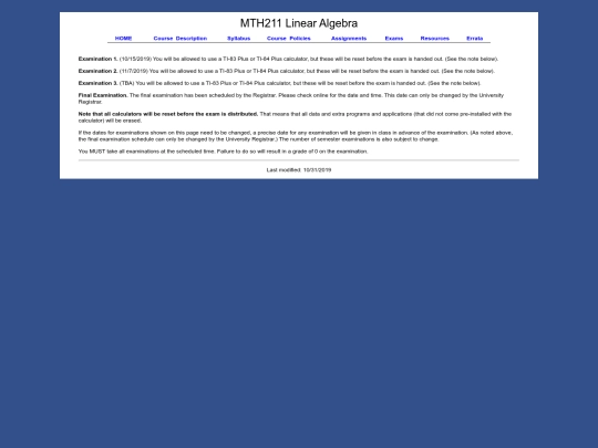 MTH211/exams screenshot