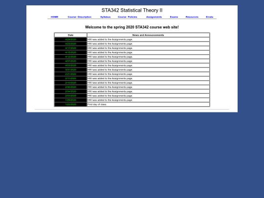 STA342 screenshot