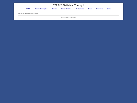 STA342/syllabus screenshot