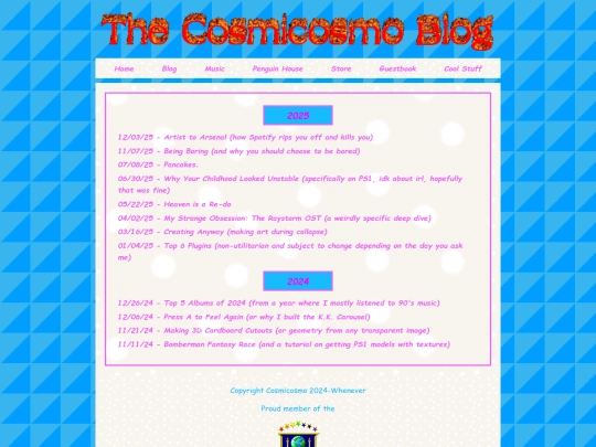 blog screenshot