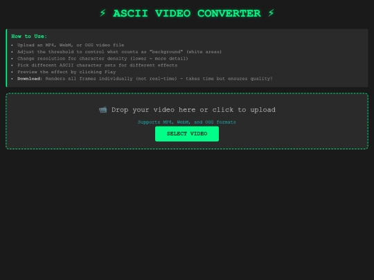 bonus/asciivideo screenshot