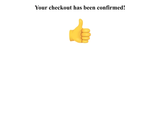 confmation screenshot
