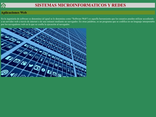 proyecto inicio/aplicaciones screenshot