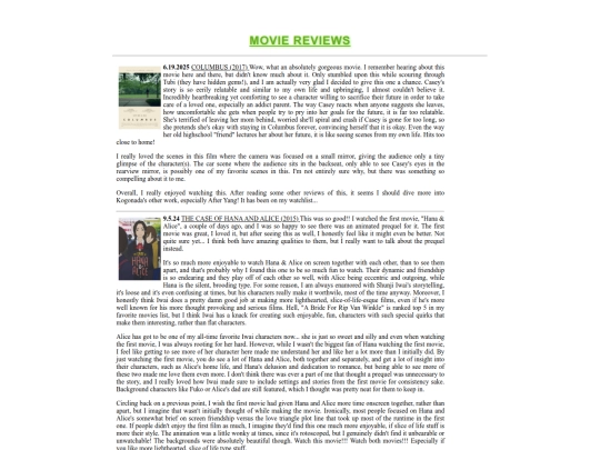 reviews/movies screenshot