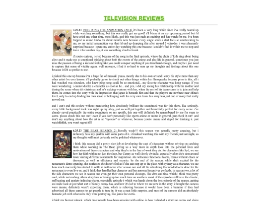 reviews/television screenshot