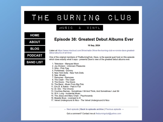 episodes/posts/2024-09-16-Greatest-Debut-Albums-Ever screenshot
