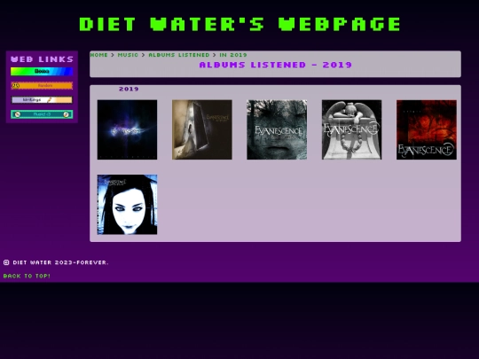 music/albums/2019 screenshot