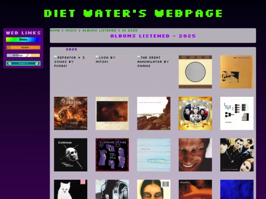 music/albums/2025 screenshot